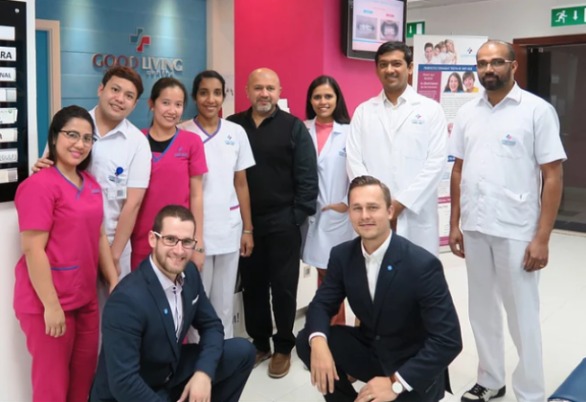 Good Living Medical Centre, Dubai staff with GCR accreditation team